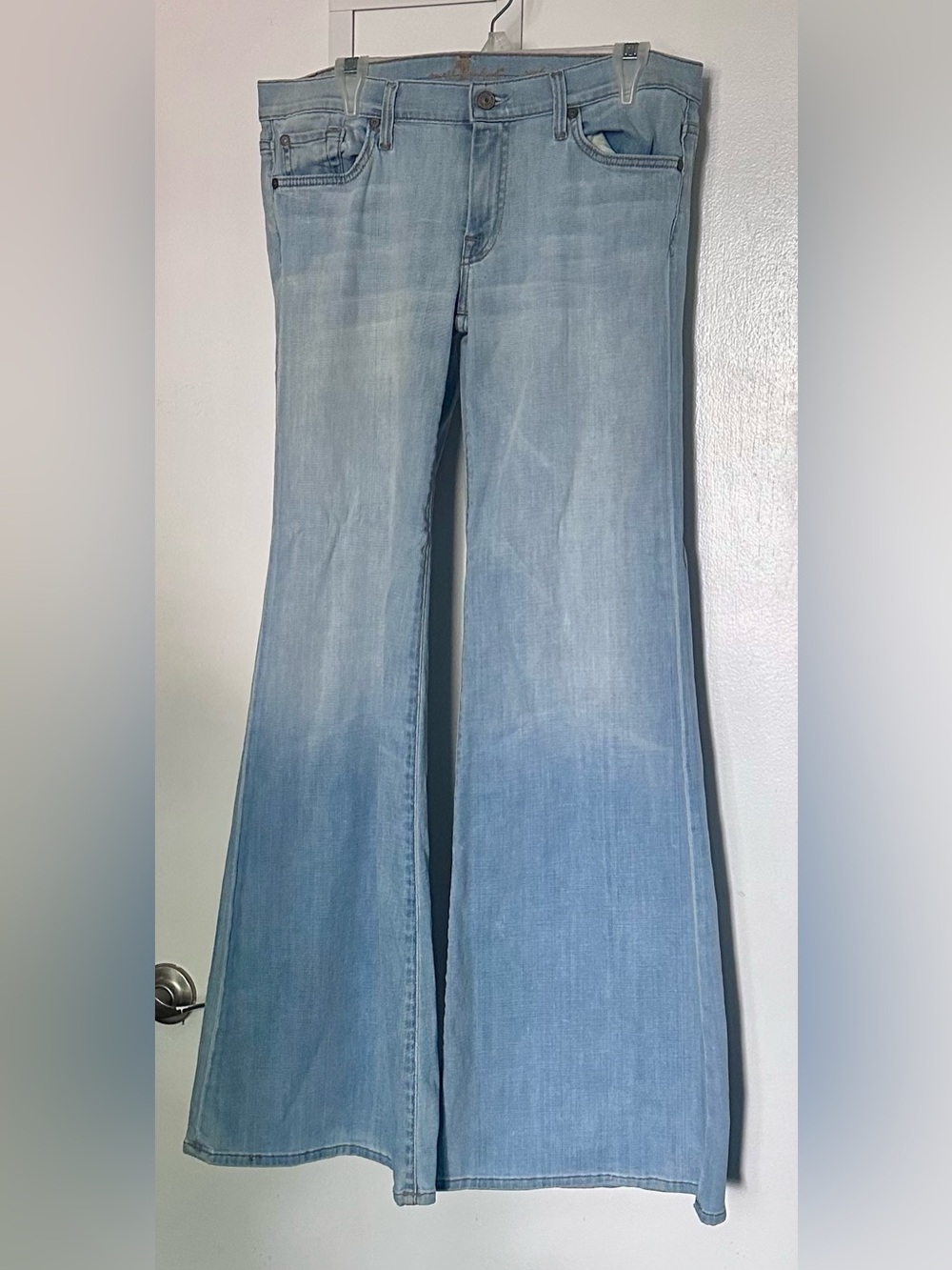 7 For All Mankind Light Blue Super Flare Jeans